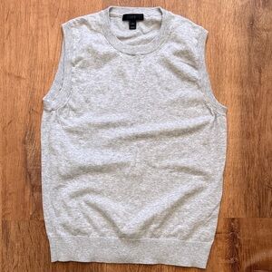 J. Crew Light Gray Sleeveless V‑Neck Sweater Vest